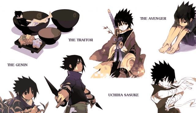 Genin Sasuke Uchiha Various Poses